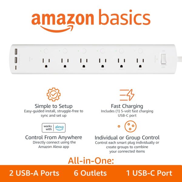 Ultimate Buying Guide: Amazon Basics Smart Plug Power Strip with 6 Outlets and USB Ports
