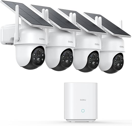 AOSU Solar-Powered Security Camera System