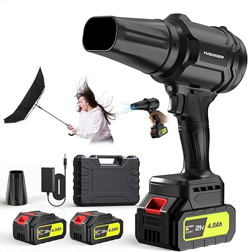 Cordless 600000RPM Leaf Blower with Batteries