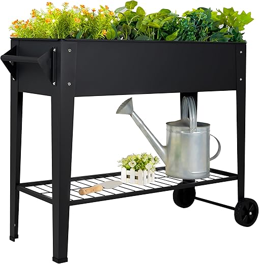 32" Tall Raised Garden Bed with Wheels