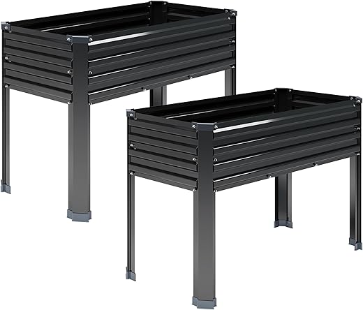 Galvanized Elevated Garden Bed with Legs