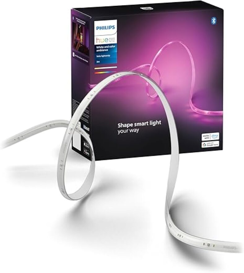 Philips Hue Smart LED Lightstrip – Color Changing, App-Connected