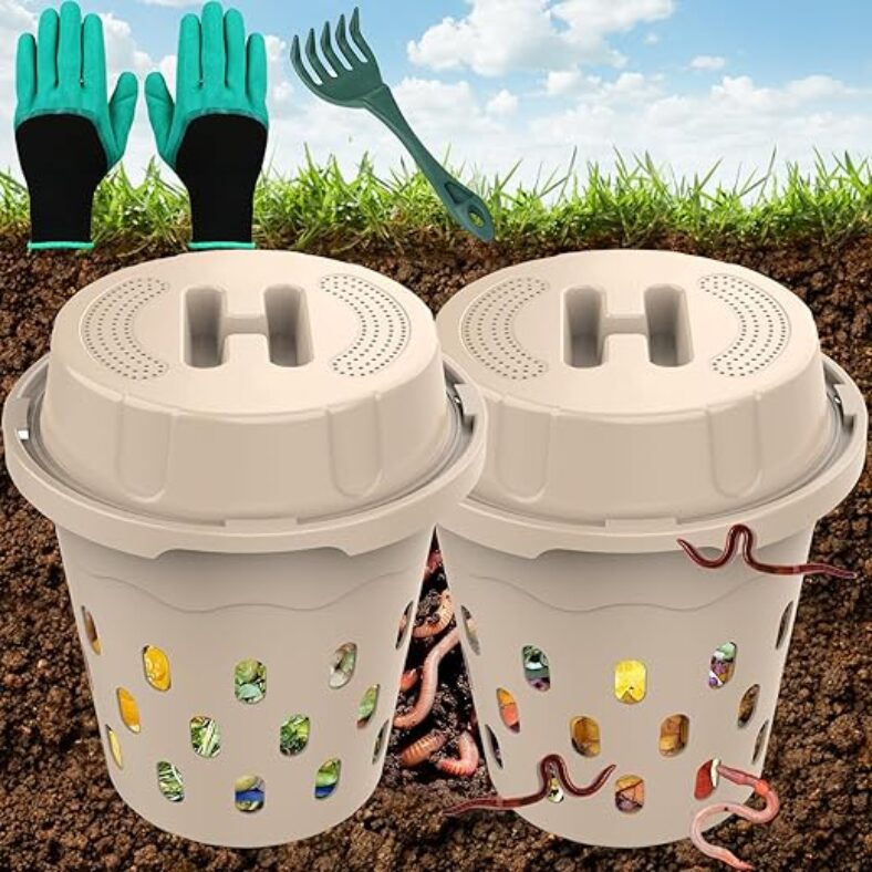 TOPXIAN 2-Pack Smart Composter – Eco-Friendly Garden Solution