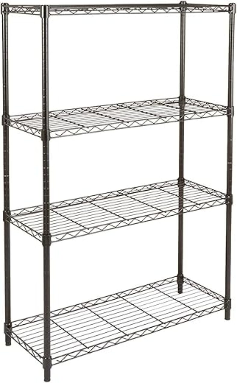 Amazon Basics Adjustable 4-Shelf Storage Unit for Garage & Kitchen