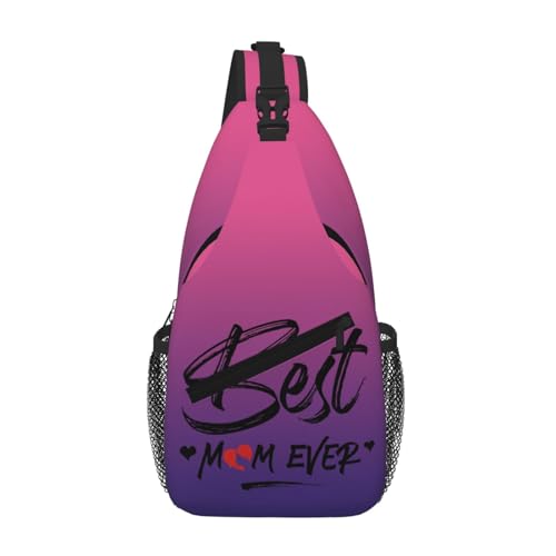 Best Mom Ever Sling Bag - Blue Pink Gradient