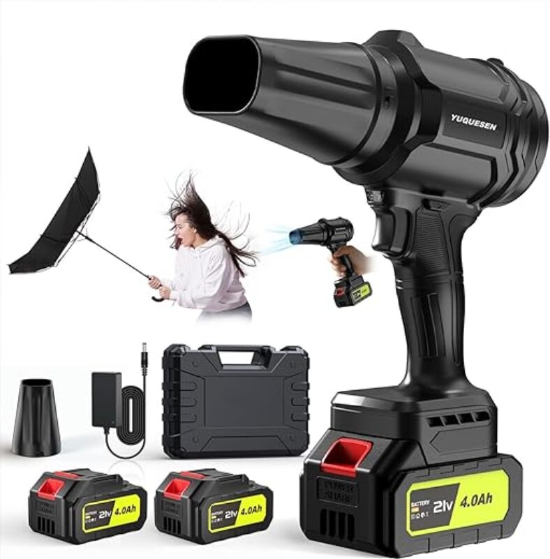 Cordless 600000RPM Leaf Blower with Batteries