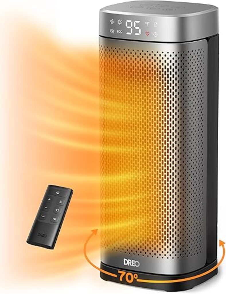 Dreo 1500W Tower Heater, Fast Heating, Remote Control