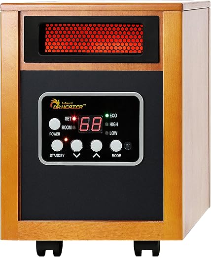 Dr. Infrared 1500W Portable Heater with Remote Control 4 Dr Infrared 1500W Portable Space Heater