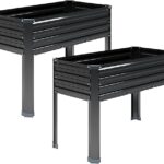 Galvanized Elevated Garden Bed with Legs