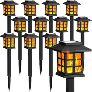 GIGALUMI Solar Flickering Flame Outdoor Lights