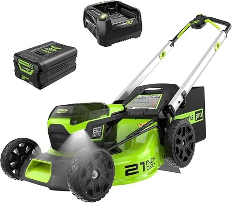 Greenworks 60V 21” Cordless Lawn Mower – Powerful Manual Cut