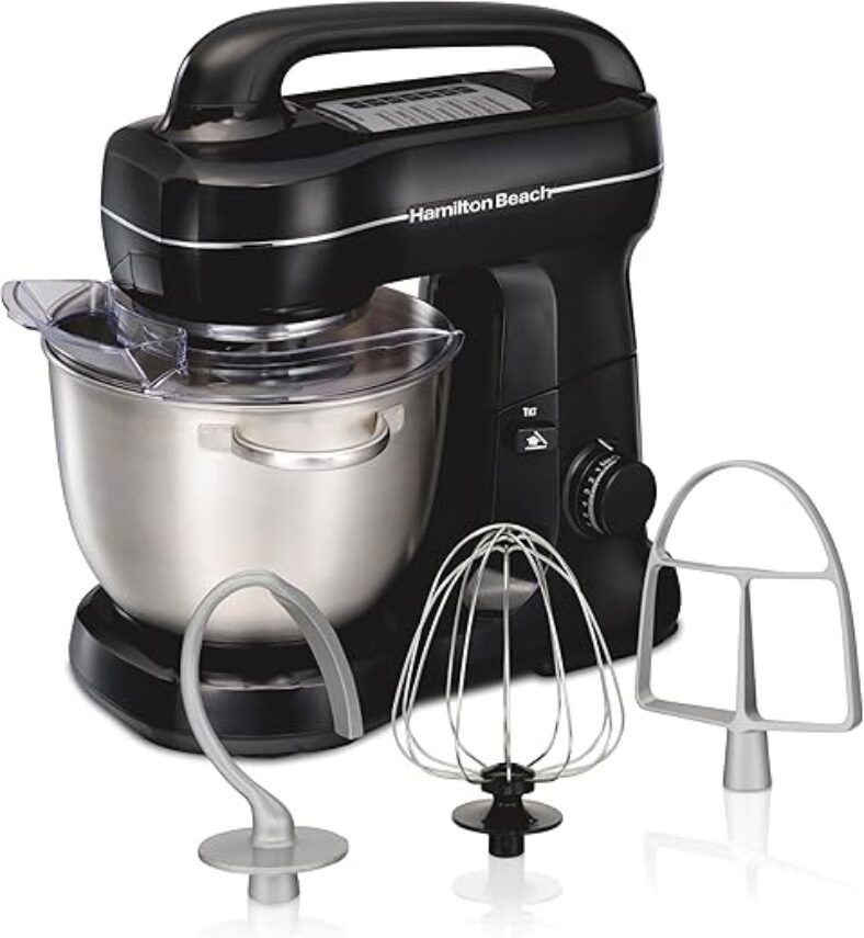 Hamilton Beach 4-Quart Electric Stand Mixer – Stainless Steel