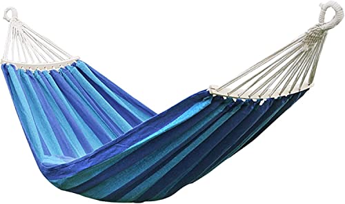 PXIWDAN Portable Thick Canvas Hammock - Outdoor Relaxation 2 Portable Thick Canvas Hammock for Outdoor Fun