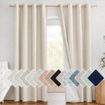 NICETOWN Blackout Linen Curtains with Insulation