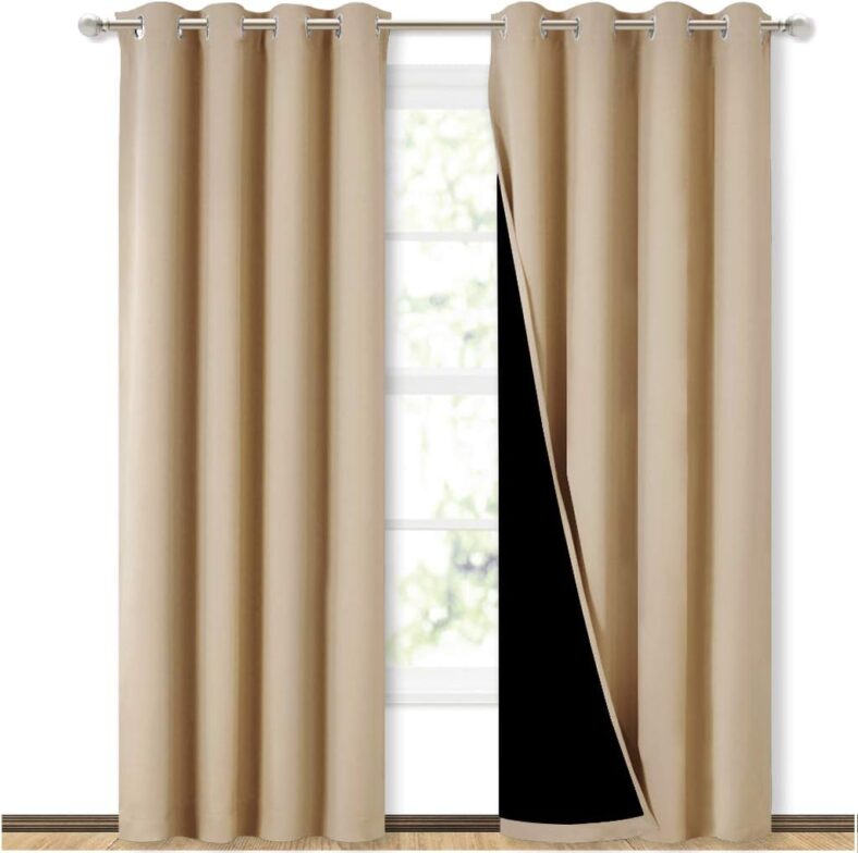 NICETOWN Blackout Drapes – Thermal Insulated Curtains 52″W x 84″L