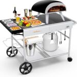 Outdoor Pizza Oven Table Grill Cart
