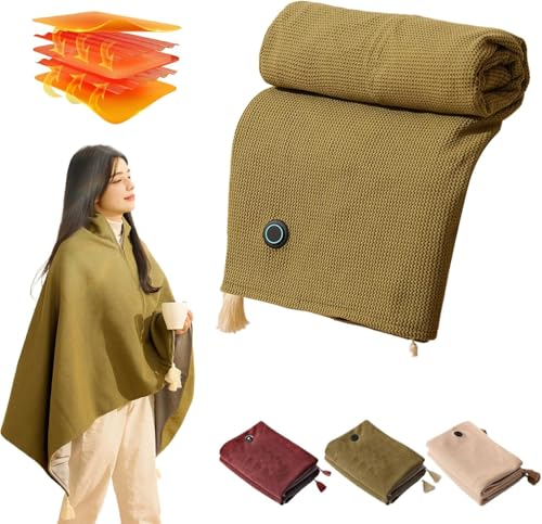 Cordless Heated Shawl with USB Charging