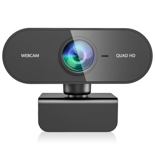 QMKKX 2K Webcam with Microphone and Privacy Cover