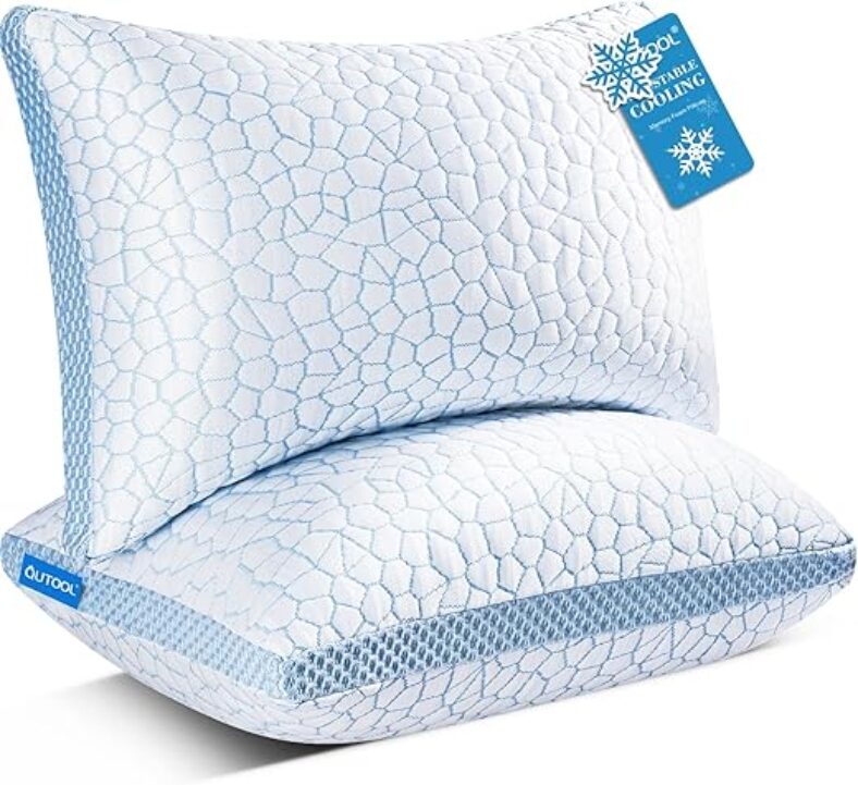 QUTOOL Enhanced Cooling Pillows – 2 Pack for Hot Sleepers