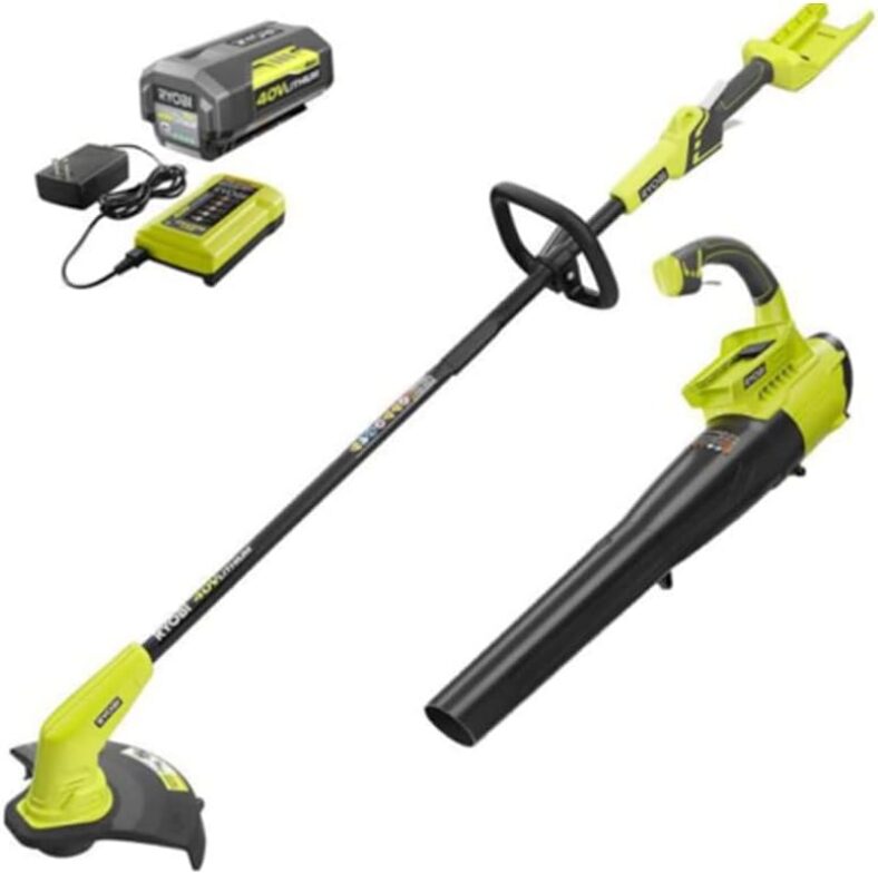 RYOBI 40V Cordless String Trimmer – Battery Powered, 14″ Cut