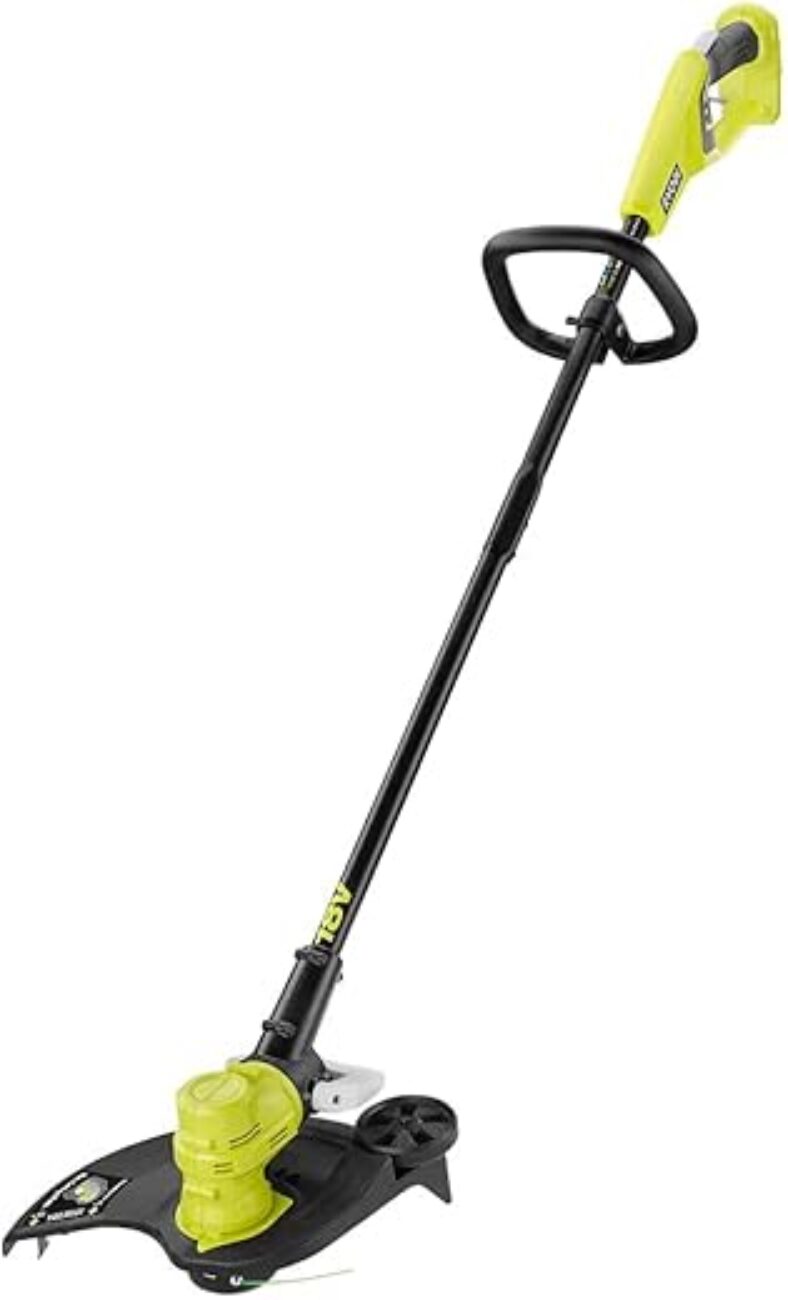 RYOBI 18V Cordless String Trimmer – Battery Powered Cutting Tool