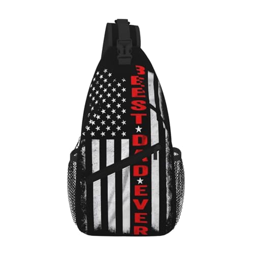 SEADANCE Vintage American Flag Sling Backpack