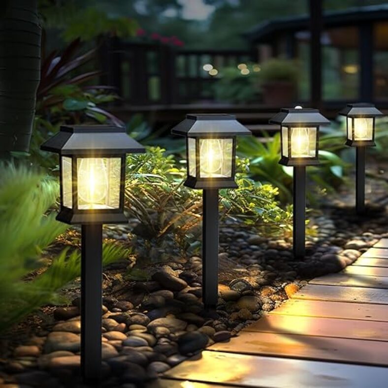 Greluna Antique Solar Pathway Lights – Black, Eco-Friendly