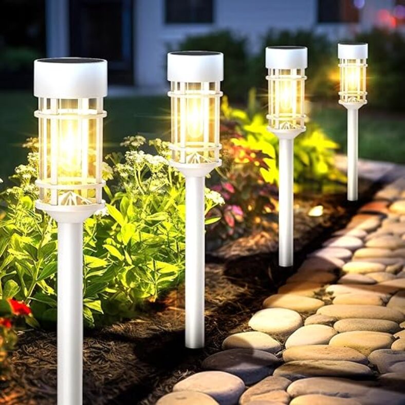 Mancra LED Solar Path Lights – Classic White, Eco-Friendly