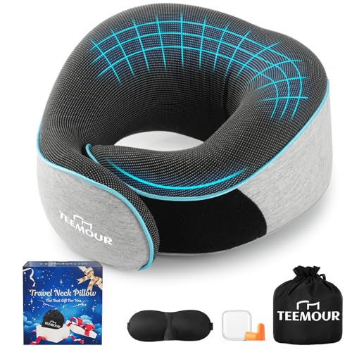 Comfort Travel Pillow with Eye Mask and Earplugs