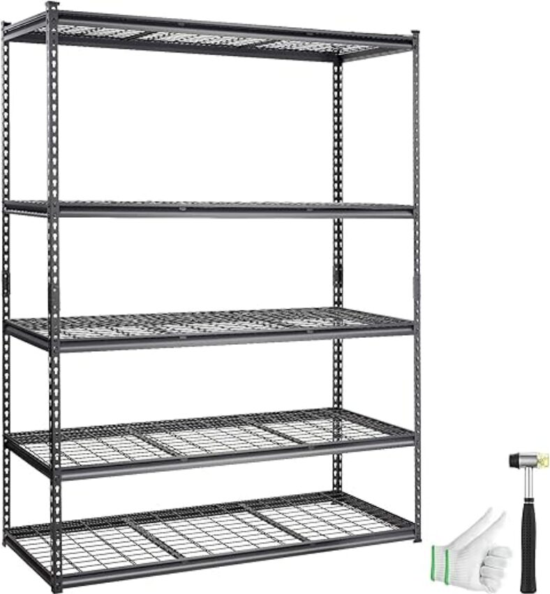 VEVOR 5-Tier Adjustable Storage Shelving Unit – Heavy Duty Garage