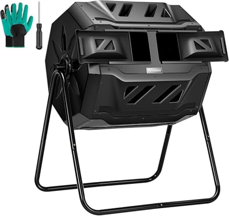 VIVOSUN 43 Gallon Octagonal Composter – Durable Galvanized Steel