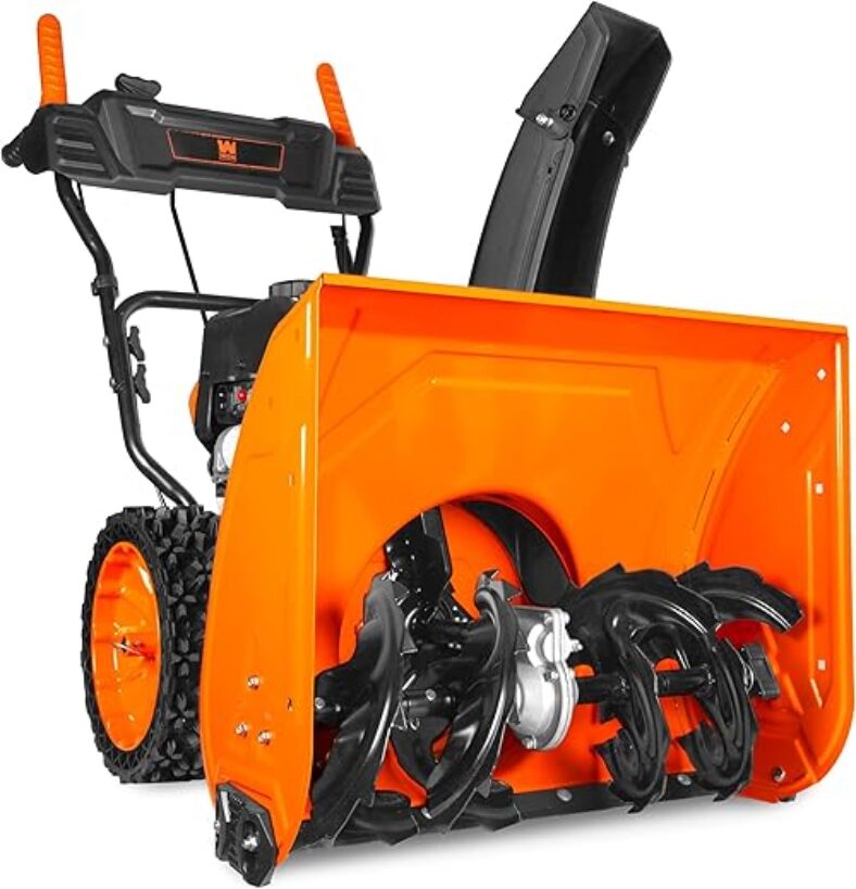 WEN 24-Inch Gas Snow Blower – 8 Speeds, 30ft Throw Distance