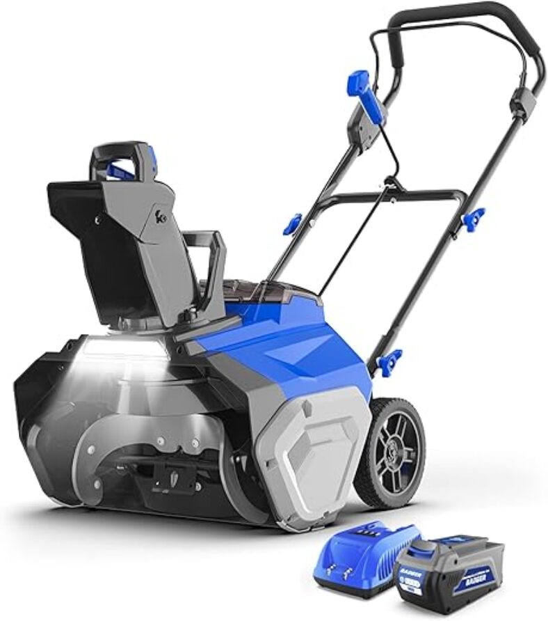 Wild Badger Power 40V Cordless Snow Blower – 20″ Clearing Width